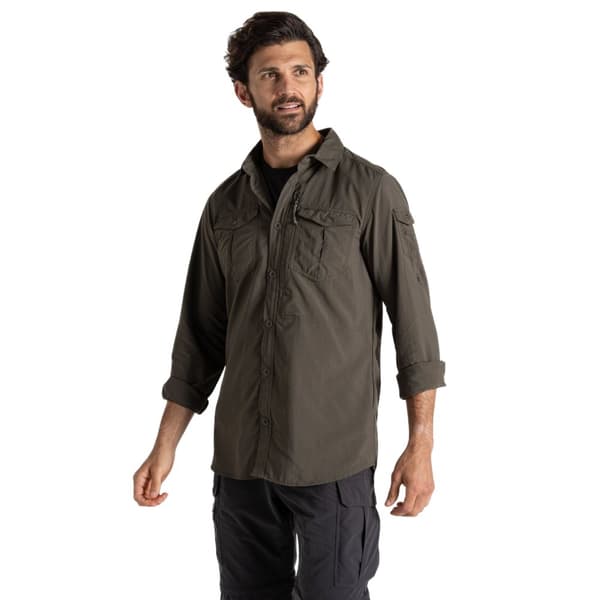 Craghoppers Mens Adventure III Nosilife Long-Sleeved Shirt Woodland Green L
