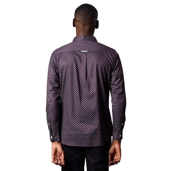 Maine Mens Geometric Pattern Foulard Long-Sleeved Shirt