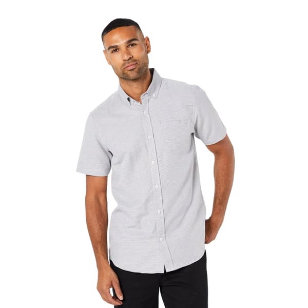 Maine Mens Patterned Short-Sleeved Shirt Neutral L