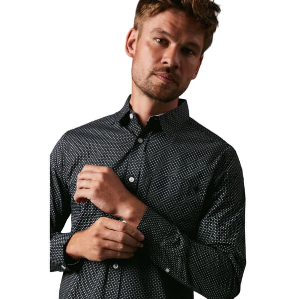Maine Mens Micro Floral Long-Sleeved Shirt