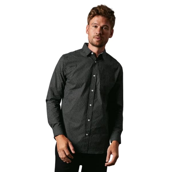 Maine Mens Micro Floral Long-Sleeved Shirt