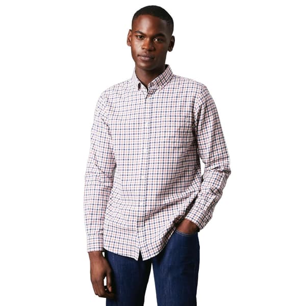 Maine Mens Club Checked Brushed Long-Sleeved Shirt