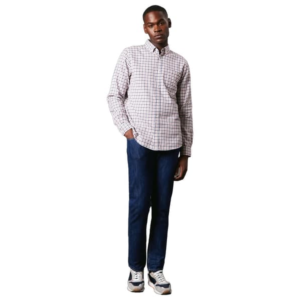 Maine Mens Club Checked Brushed Long-Sleeved Shirt