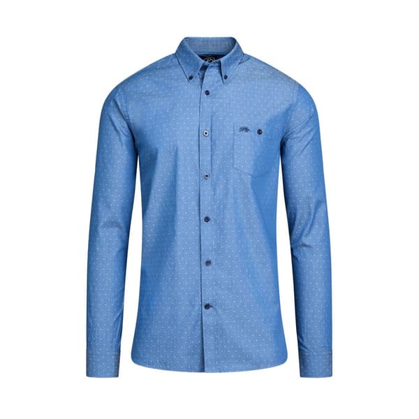Raging Bull Mens Dobby Long-Sleeved Shirt