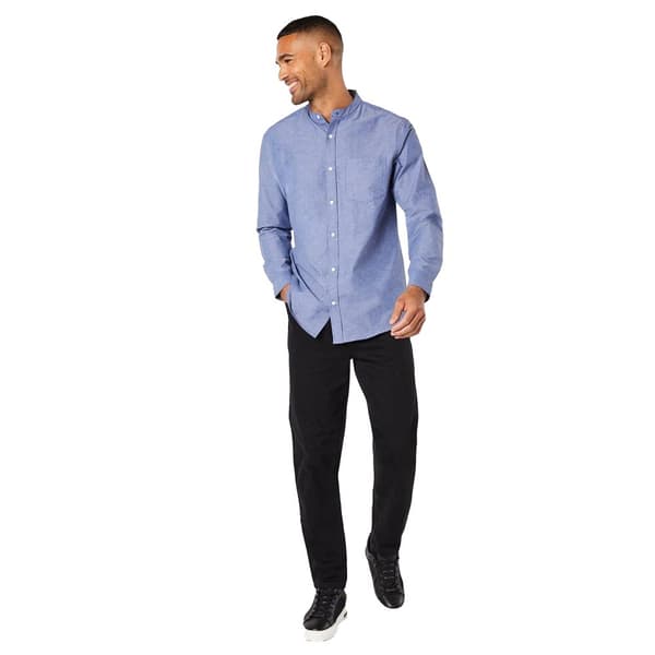 Maine Mens Chambray Grandad Collar Shirt