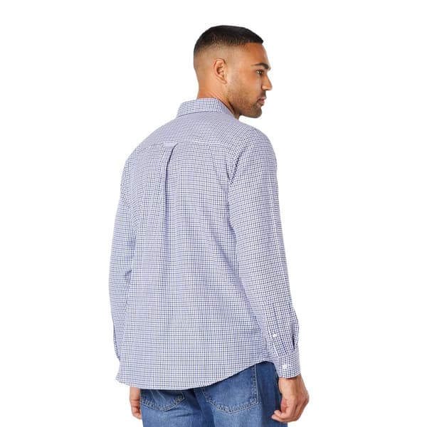 Maine Mens Gingham Check Long-Sleeved Shirt