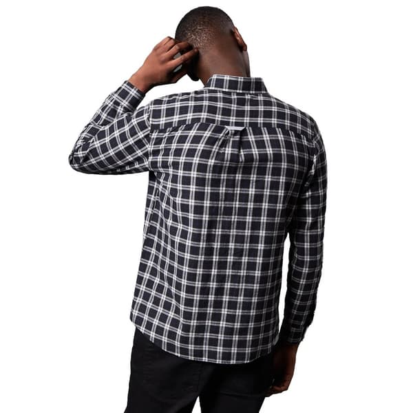 Maine Mens Classic Checked Brushed Long-Sleeved Shirt