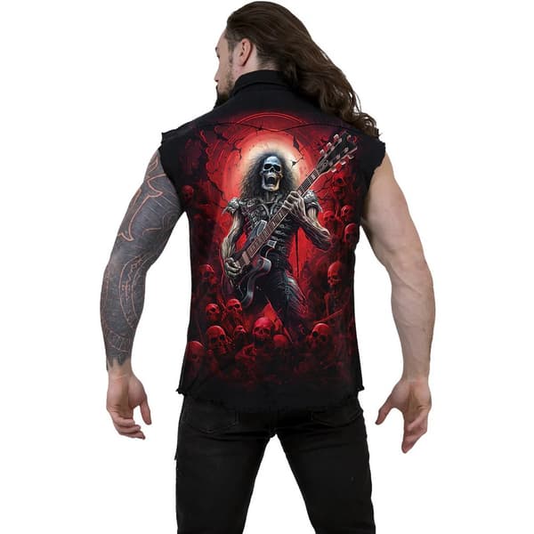 Spiral Direct Unisex Adult Tomb Of Rock Stone Wash Sleeveless Shirt