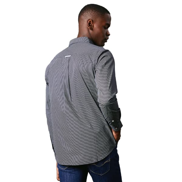 Maine Mens Micro Geo Print Long-Sleeved Shirt