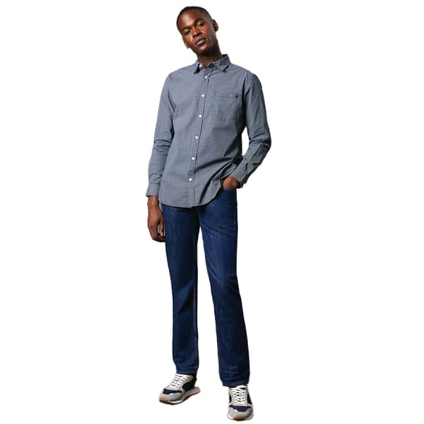 Maine Mens Micro Geo Print Long-Sleeved Shirt