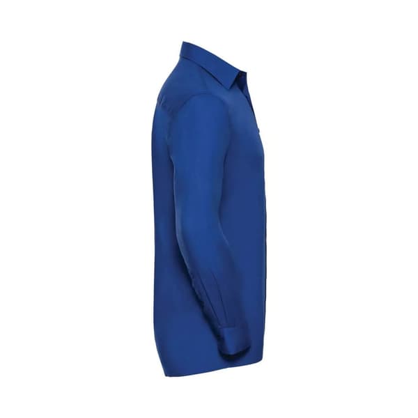Russell Collection Mens Poplin Long-Sleeved Shirt