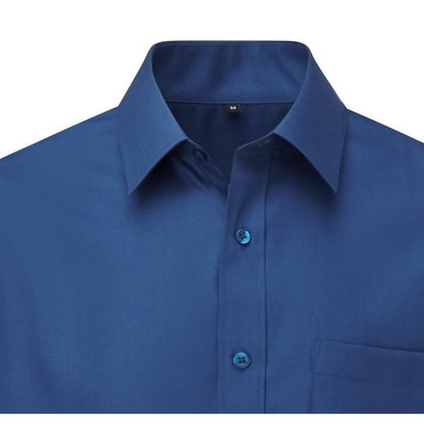 Russell Collection Mens Poplin Long-Sleeved Shirt