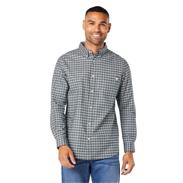 Maine Mens Norris Checked Long-Sleeved Shirt Black L