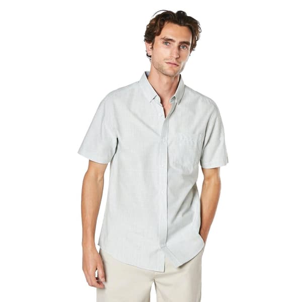 Maine Mens Slub Poplin Short-Sleeved Shirt