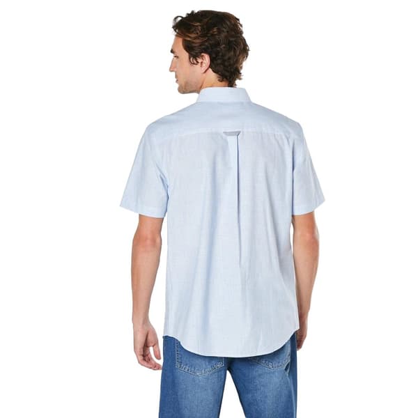Maine Mens Slub Poplin Short-Sleeved Shirt