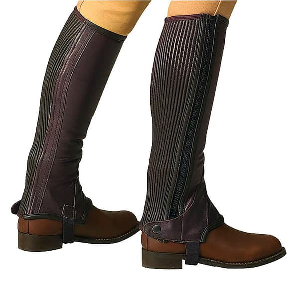 Equitheme Læder Half Chaps Brun 2XS
