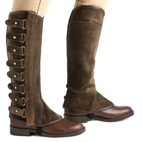 Lexhis Portugisisk Split Læder Half Chaps Brun XL