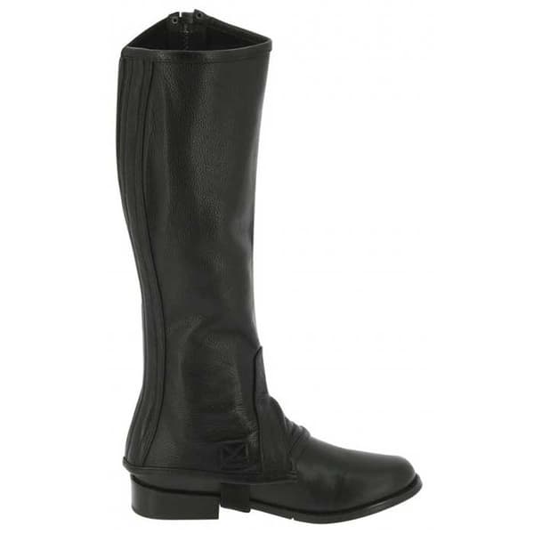 Equitheme Læder Half Chaps Sort 6 Years
