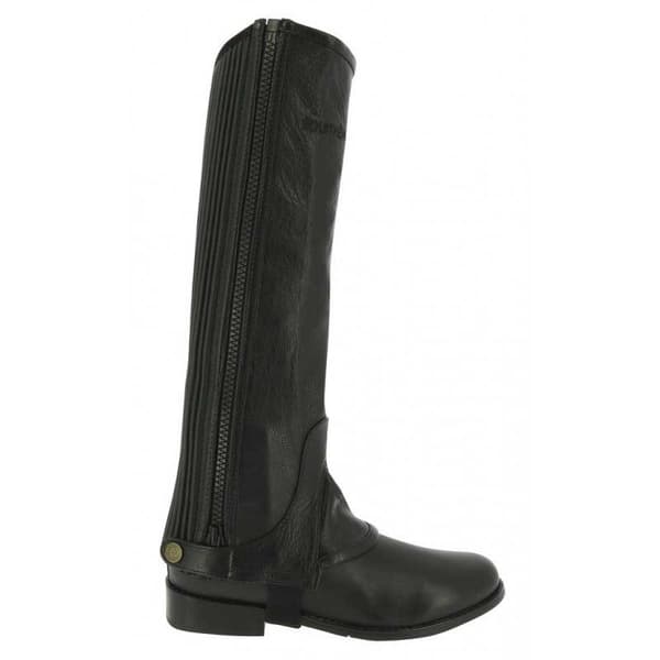 Equitheme Læder Half Chaps Sort 6 Years