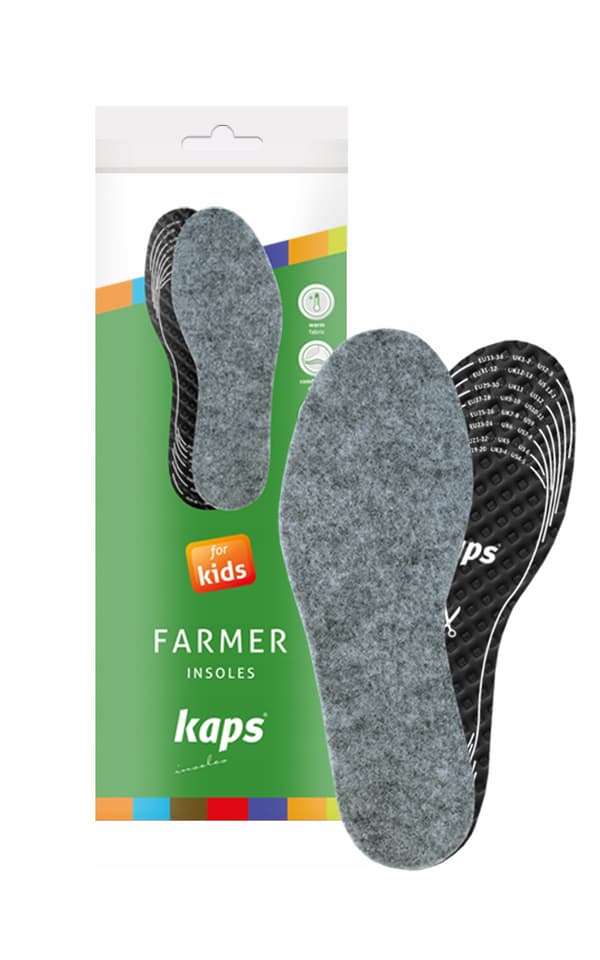 Varmende indlægssåler til børnesko - Kaps Farmer