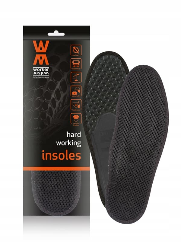 Profilerade innersulor för arbetsskor med aktivt kol Worker Walker Super Active Pro