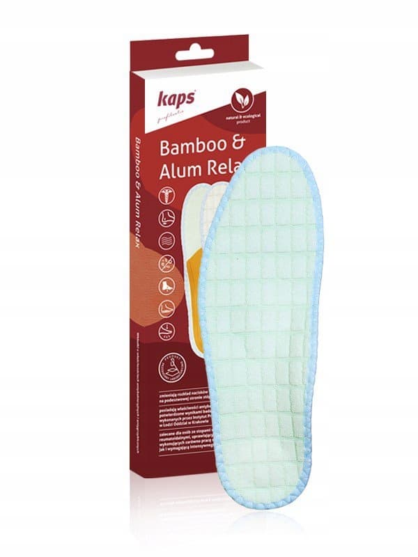 Skoinlägg med aktivt kol, absorberar effektivt svett - Kaps Bamboo & Alum Relax