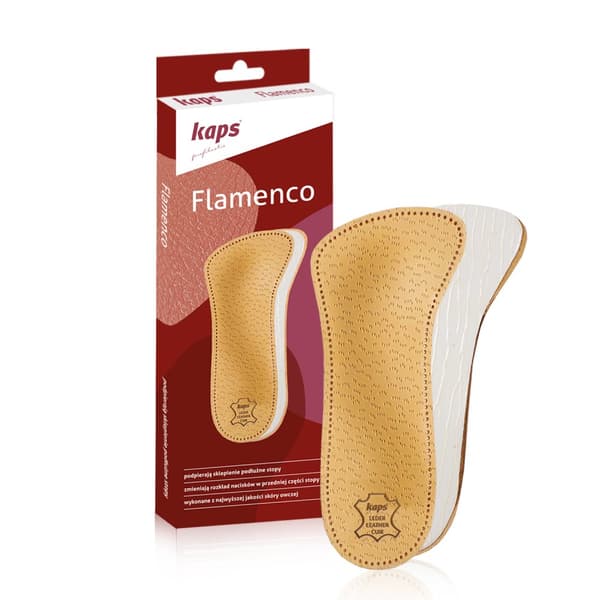Kaps Flamenco profilerade skoinlägg i läder