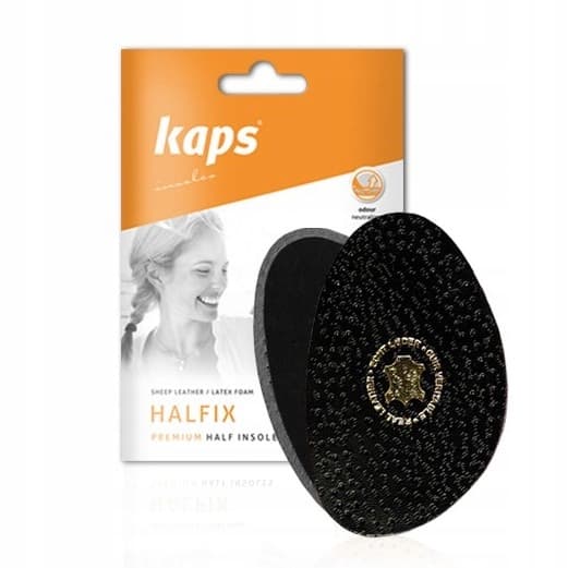 Mukavat nahkaiset puolipohjalliset - Kaps Halfix Black kenkäpohjalliset