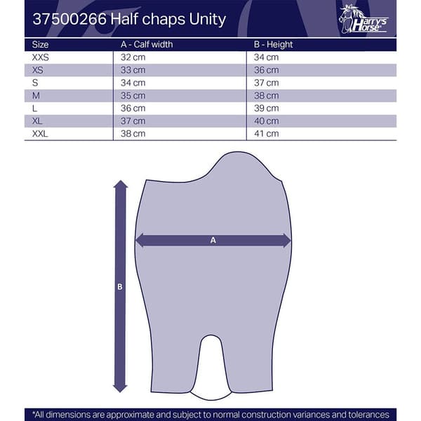 Harry´s Horse Unity Halvchaps Sort XL