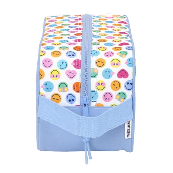 Rejseskotaske Smiley Joyful Multifarvet Lyseblå 29 x 15 x 14 cm