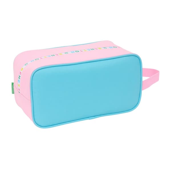Rejseskotaske Benetton Unique Pink Turkisblå 29 x 15 x 14 cm