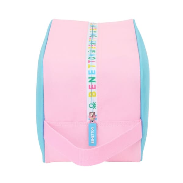Rejseskotaske Benetton Unique Pink Turkisblå 29 x 15 x 14 cm