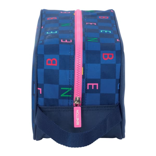 Rejseskotaske Benetton Damero Marineblå 29 x 15 x 14 cm