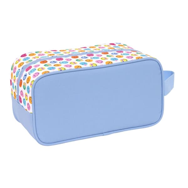Rejseskotaske Smiley Joyful Multifarvet Lyseblå 29 x 15 x 14 cm