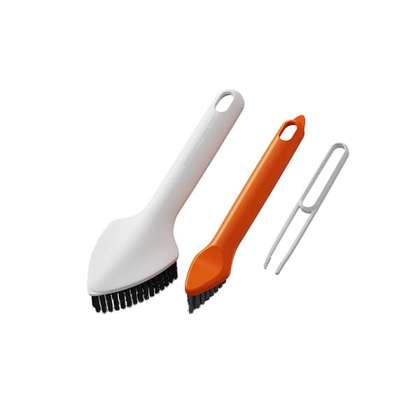 INF 3 i 1 Grip Groove Rensebørste, Dør vinduesskinne rensebørster Orange