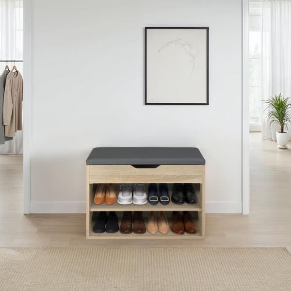 Skoreol Jasmina 60x30x43,5cm - Lys træ, egetræ Sonoma