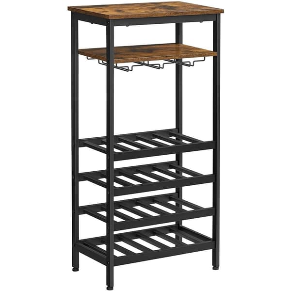 Nancy's Geneve Vin Rack - Bottle Rack - 20 flasker - Glass Holder - 50 x 32 x 100 cm - Industrial - Brown - Sort