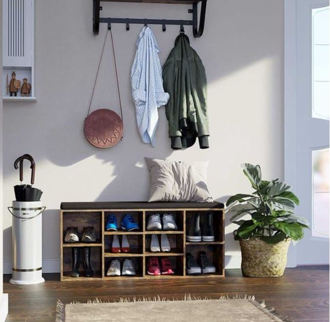 Segenn's kor Bank - Sko - 10 par skor - sko skåp - Bank - 104 x 30 x 48 cm