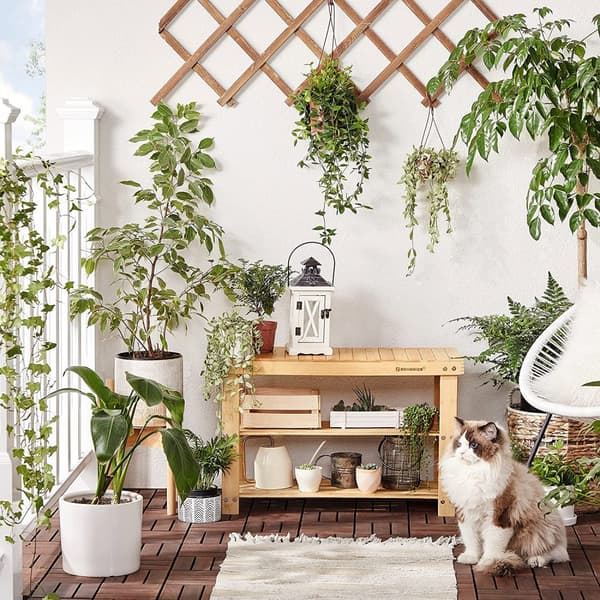 Bambu sittbänk med skoförvaring , 70 x 28 x 45 cm