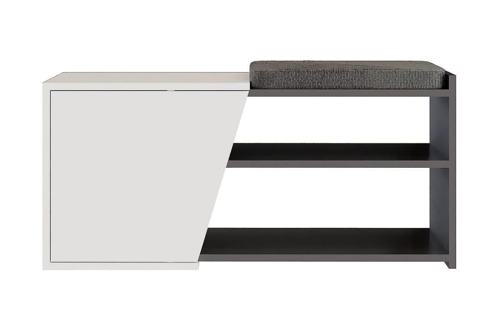 FEMRIS Skoskåp 104x37 cm Antracit/Vit