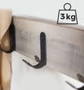 Pikkukuva 5 / 9: Hallförvaring - klädhängare med skohylla, klädträd - 175 cm, industriell Design, grå / svart