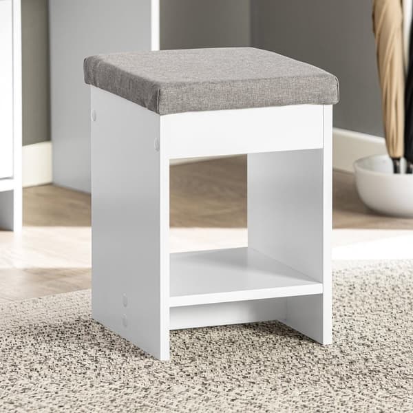 SoBuy Skoskab med moderne skovipper, Høj skoholder / skoreol med masser af plads, FSR107-W