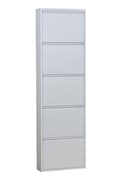 Miniatyrbilde 1 av 9: Pisa skoskap med 5 dører i metall hvit. Leveres ferdig montert.