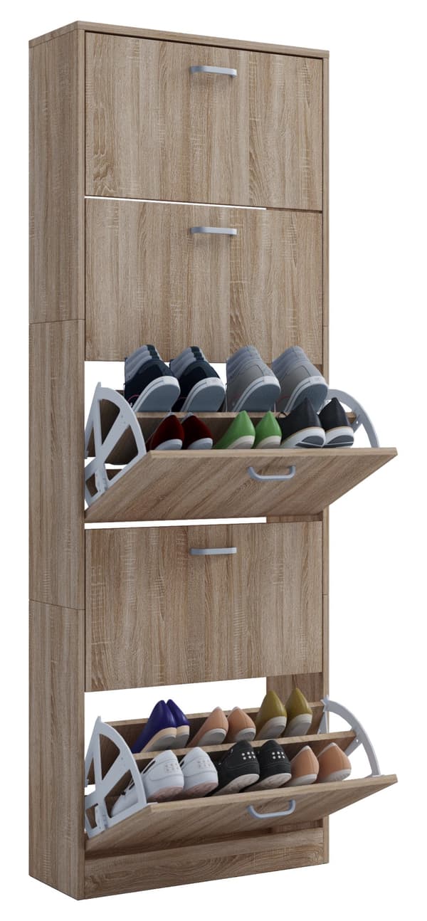 Sipos XL skoskap 5 skuffer Sonoma eik dekor.