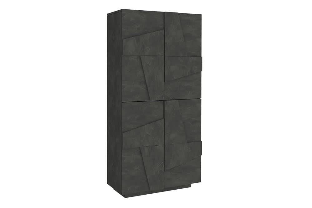 PINGON Skoskåp 81x39 cm 4 Dörrar Antracit