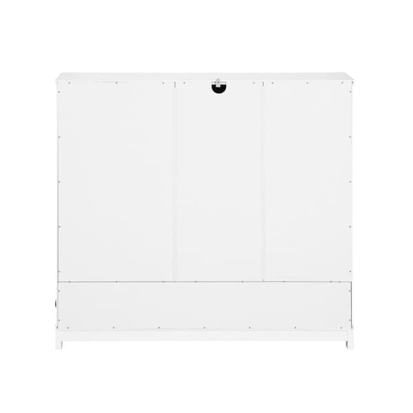 SoBuy Stort skoskab med vippefunktion Skoholder Længde 102 cm Bredde 24cm Højde 96 cm hvid FSR114-W