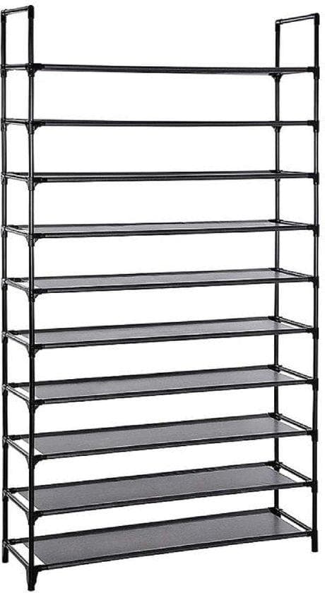 Skohylla - 100x30x176cm - Svart - Förvaringsskåp - Hylla - Skåp - Skoställ - Skoskåp