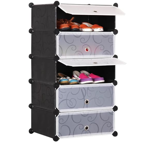 Modulaarinen kenkäkaappi 5 tasoa