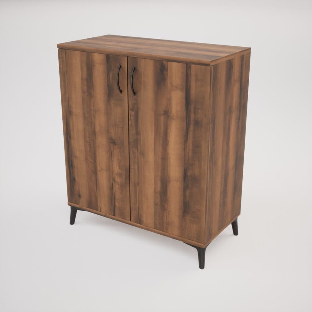 OPEN DOOR Skoskåp med 5 hyllor Skoförvaring vit trä Hallskåp med förvaring Skohylla med dörr, Byrå med 2 dörrar, Inredingshylla av trämaterial