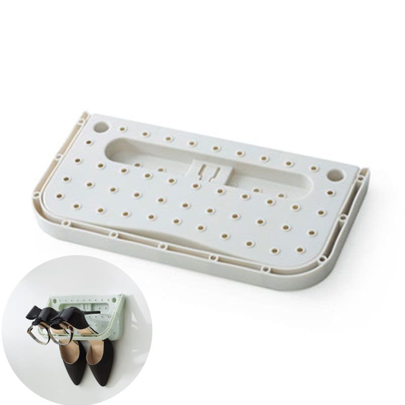 Väggfäste hängande skoställ Vit